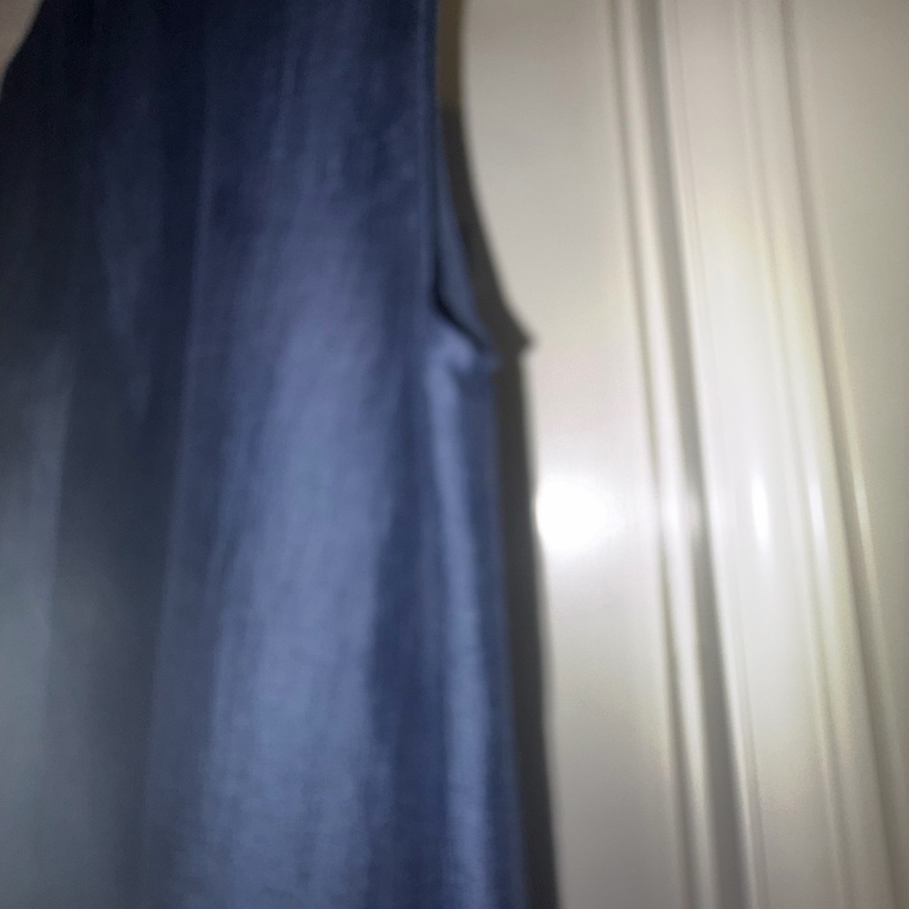 Navy Embroidered Sleeveless Maxi Dress - Picture 3 of 5